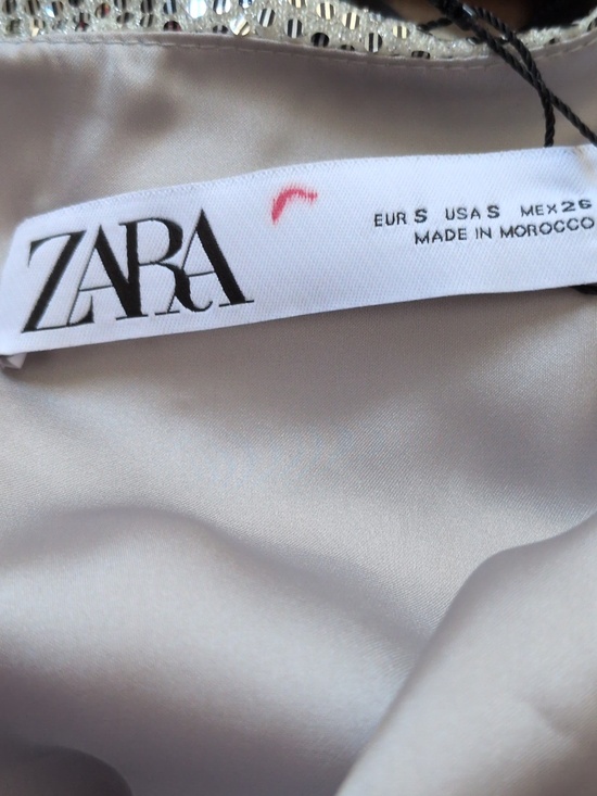 Zara Silver Sequin Cape Blazer S - Picture 15 of 16